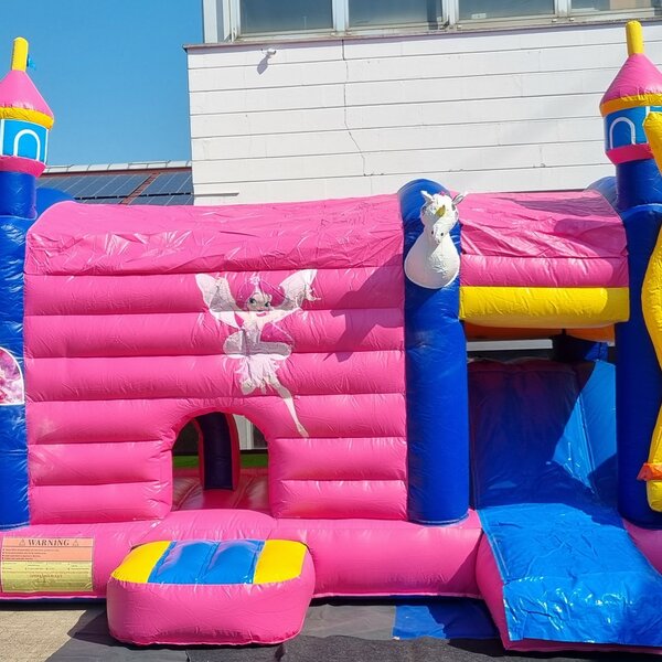 Hüpfburg Fee mit Einhorn Multiplay (143)